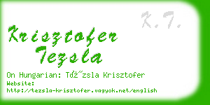 krisztofer tezsla business card